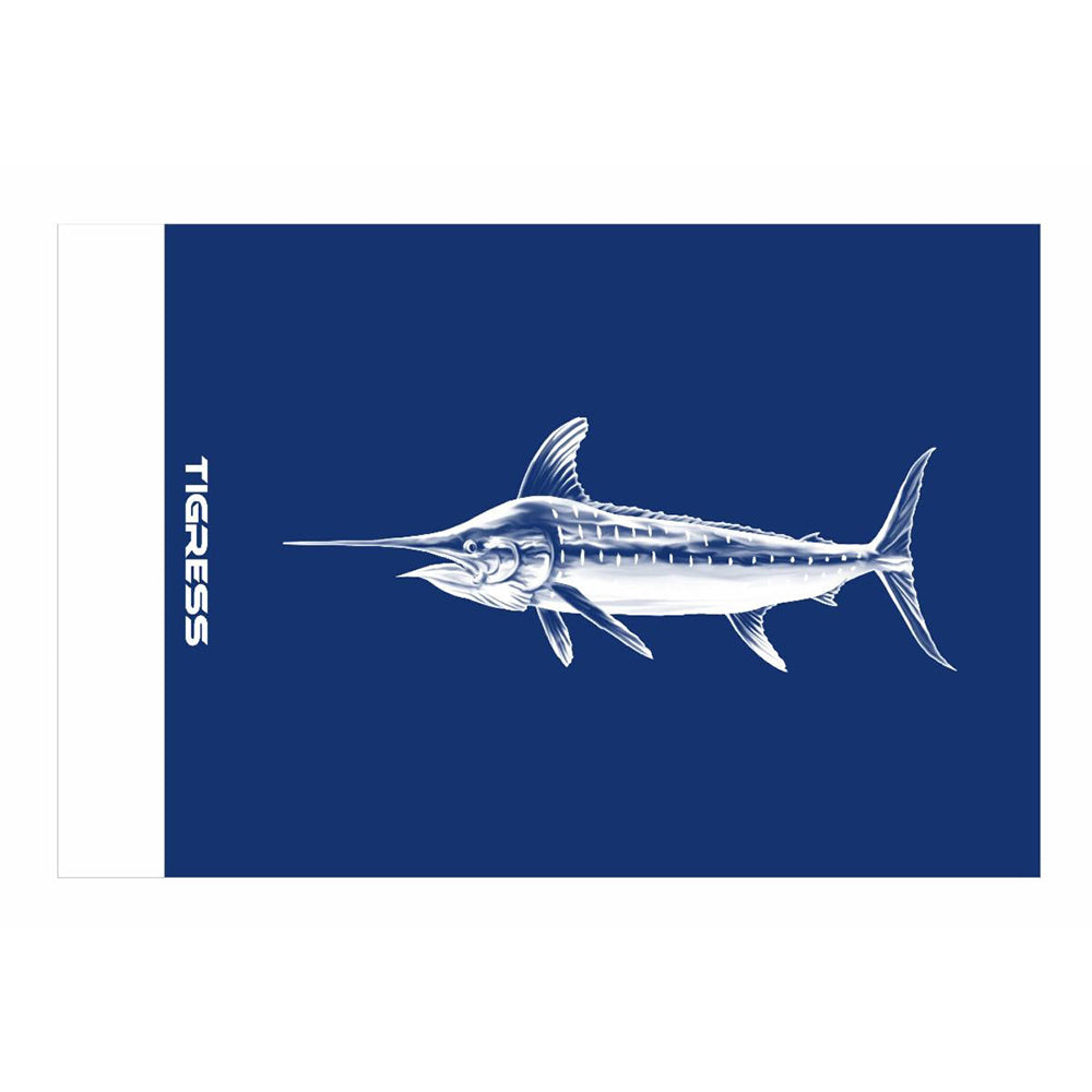 TIGRESS BLUE MARLIN RELEASE FLAG - 12" X 18"
