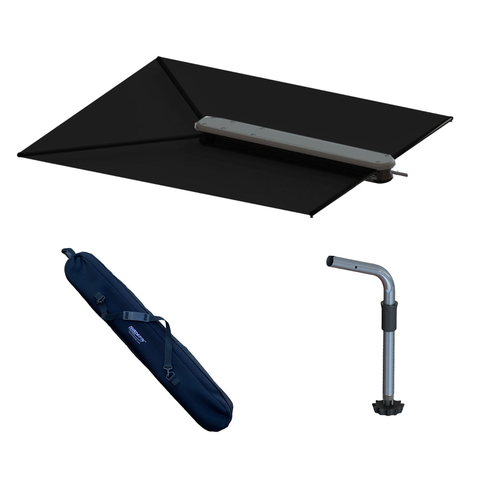 TACO SHADEFIN W/BLACK FABRIC, CASE &AMP; FIXED ROD HOLDER MOUNT KIT
