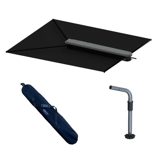 TACO SHADEFIN W/BLACK FABRIC, CASE &AMP; FIXED ROD HOLDER MOUNT KIT