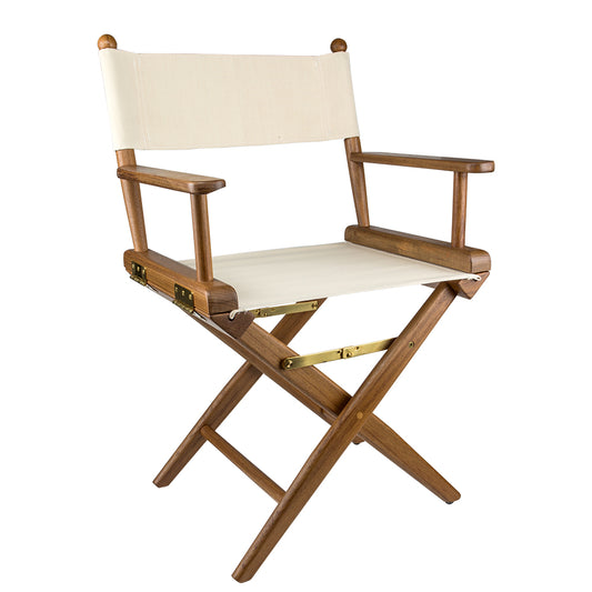WHITECAP DIRECTOR&#39;S CHAIR W/NATURAL SEAT COVERS - TEAK
