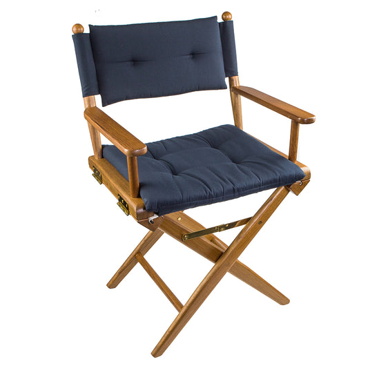 WHITECAP DIRECTOR&#39;S CHAIR W/NAVY CUSHION - TEAK