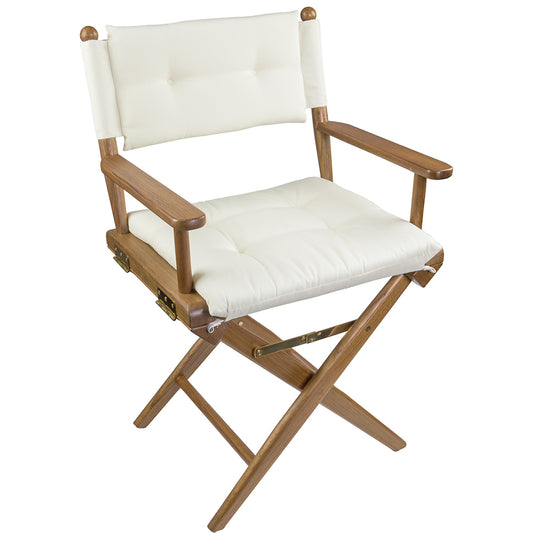 WHITECAP DIRECTOR&#39;S CHAIR W/CREAM CUSHION - TEAK