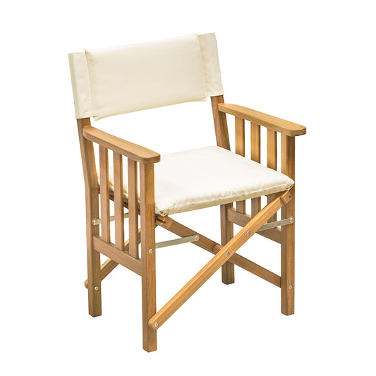 WHITECAP DIRECTOR&#39;S CHAIR II W/CREAM CUSHION - TEAK