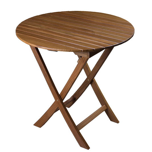 WHITECAP ROUND SLAT TABLE - TEAK