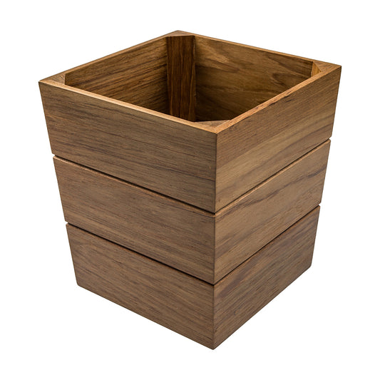 WHITECAP LARGE WASTE BASKET - TEAK