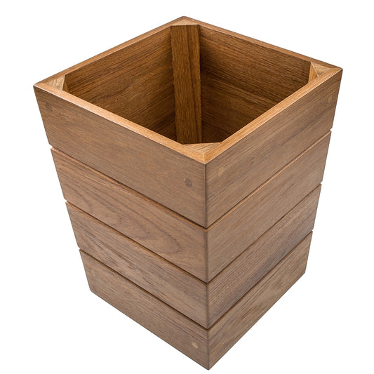 WHITECAP SMALL WASTE BASKET - TEAK