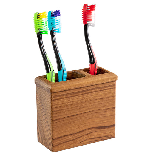WHITECAP SQUARE TOOTHBRUSH HOLDER (OILED) - TEAK