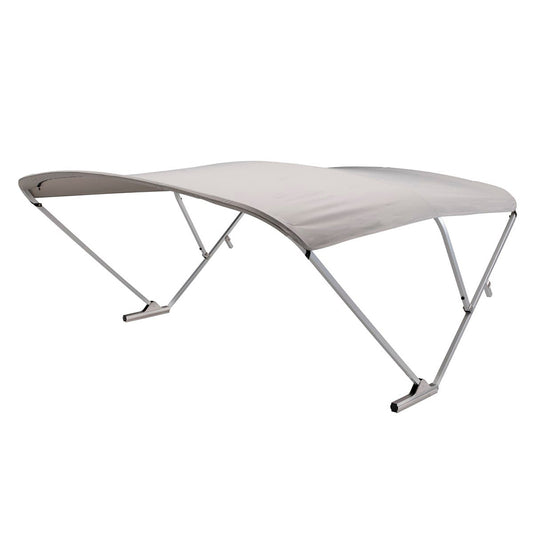SURESHADE POWER BIMINI - CLEAR ANODIZED FRAME - GREY FABRIC