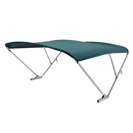 SURESHADE POWER BIMINI - CLEAR ANODIZED FRAME - GREEN FABRIC