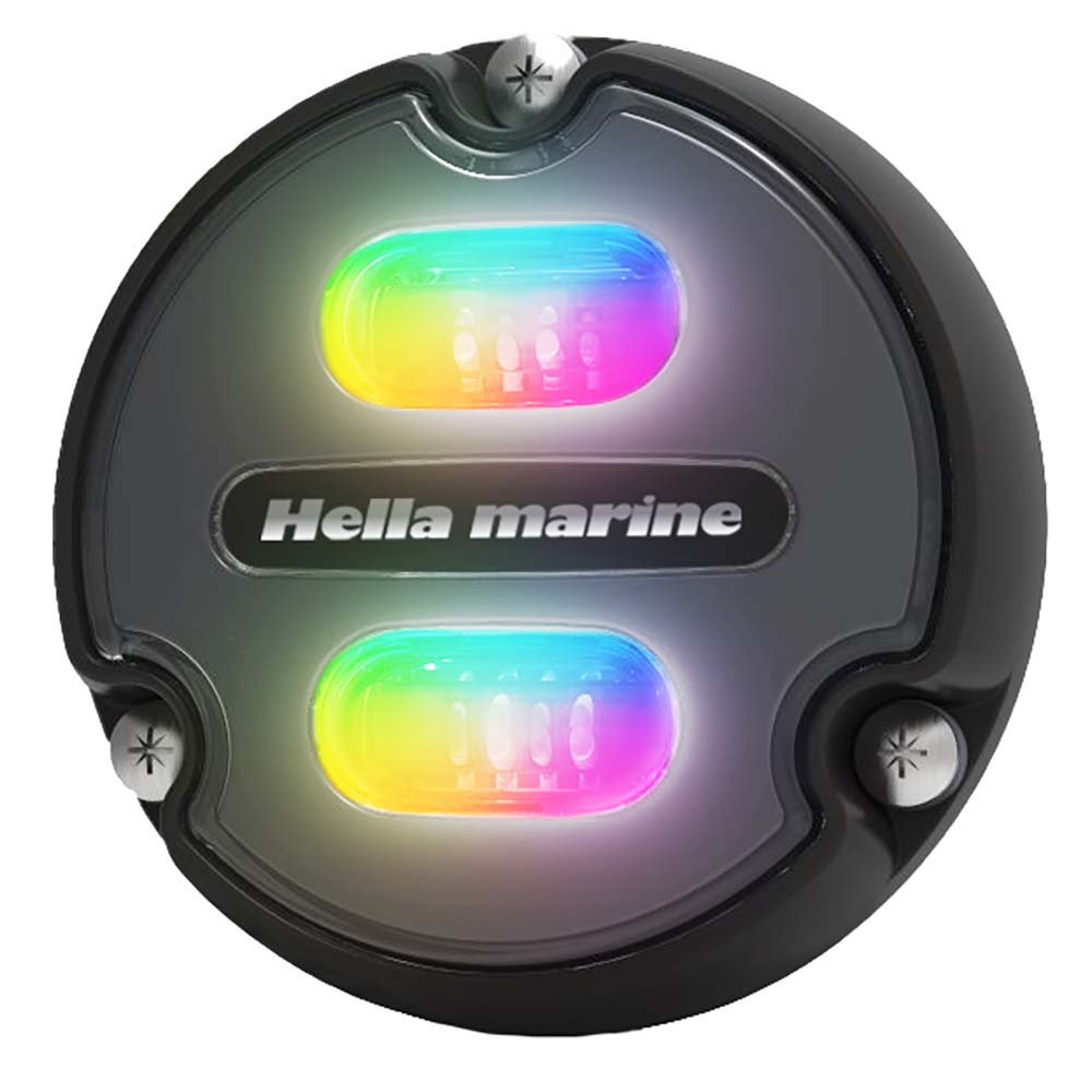 HELLA MARINE APELO A1 RGB UNDERWATER LIGHT - 1800 LUMENS - BLACK HOUSING - CHARCOAL LENS