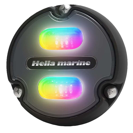 HELLA MARINE APELO A1 RGB UNDERWATER LIGHT - 1800 LUMENS - BLACK HOUSING - CHARCOAL LENS