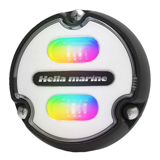 HELLA MARINE APELO A1 RGB UNDERWATER LIGHT - 1800 LUMENS - BLACK HOUSING - WHITE LENS