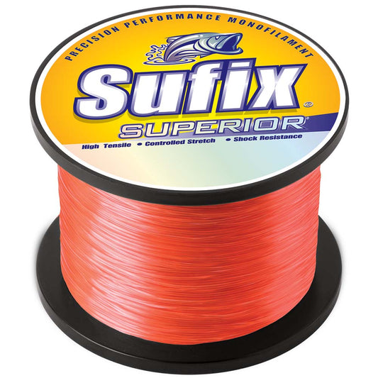 SUFIX SUPERIOR NEON FIRE MONOFILAMENT - 80LB - 655 YDS