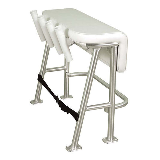 TACO NEPTUNE III LEANING POST W/4 WHITE POLY ROD HOLDERS