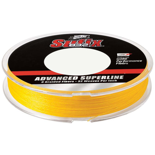 SUFIX 832&REG; ADVANCED SUPERLINE&REG; BRAID - 8LB - HI-VIS YELLOW - 150 YDS