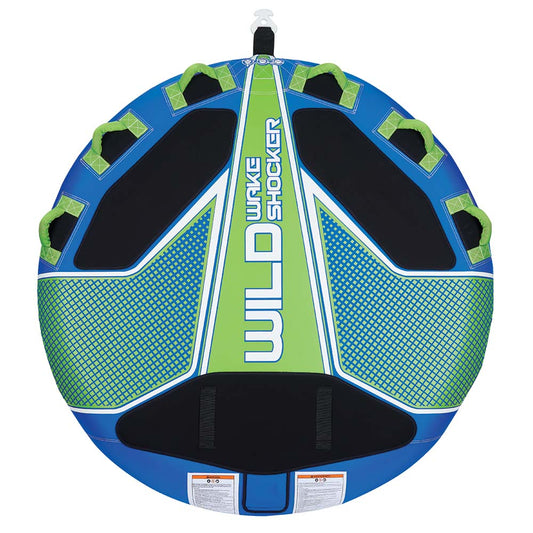 FULL THROTTLE WILD WAKE SHOCKER TOWABLE TUBE - 3 RIDER - BLUE