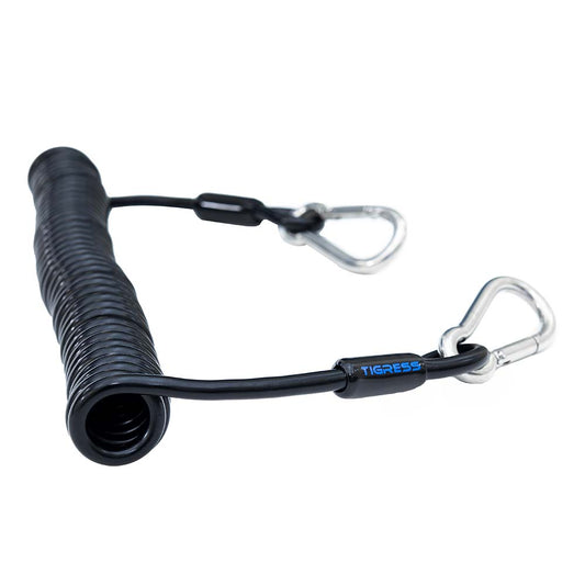 TIGRESS LIGHT TACKLE COILED SAFETY TETHER - 600LBS