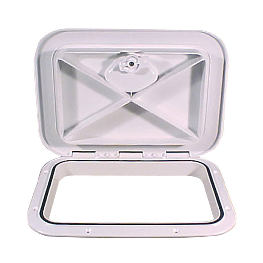 BECKSON 11" X 15" FLUSH HATCH WHITE - ASA MATERIAL - ACRYLONITRILE STYRENE ACRYLATE