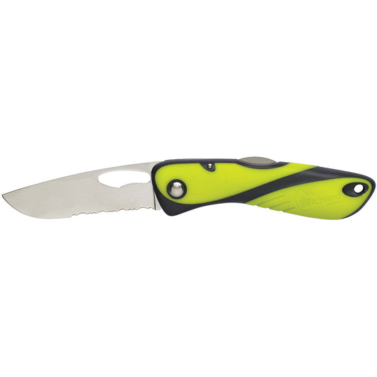 WICHARD OFFSHORE KNIFE - SINGLE SERRATED BLADE - FLUORESCENT