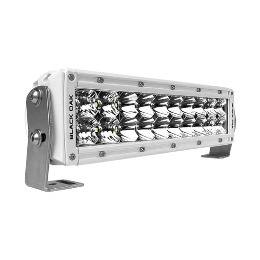 BLACK OAK PRO SERIES 3.0 DOUBLE ROW 10" LED LIGHT BAR - COMBO OPTICS - WHITE HOUSING