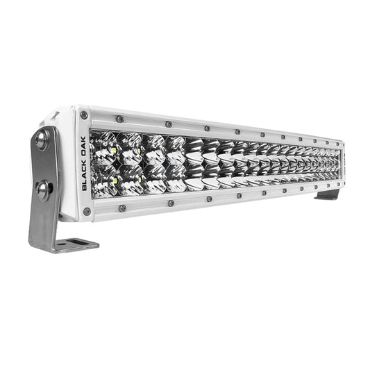 BLACK OAK PRO SERIES 3.0 CURVED DOUBLE ROW 20" LED LIGHT BAR - COMBO OPTICS - WHITE HOUSING