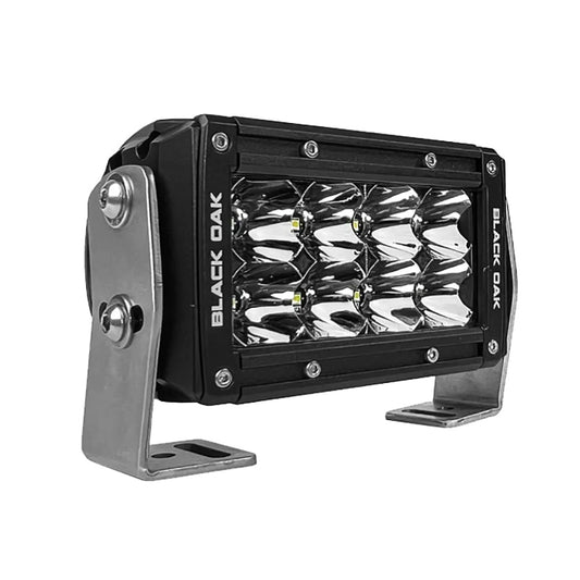 BLACK OAK PRO SERIES 3.0 DOUBLE ROW 4" LED LIGHT BAR - SPOT OPTICS - BLACK HOUSING