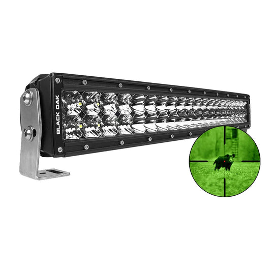 BLACK OAK PRO SERIES 3.0 DOUBLE ROW COMBO INFRARED 20" 850NM LED LIGHT BAR - BLACK HOUSING