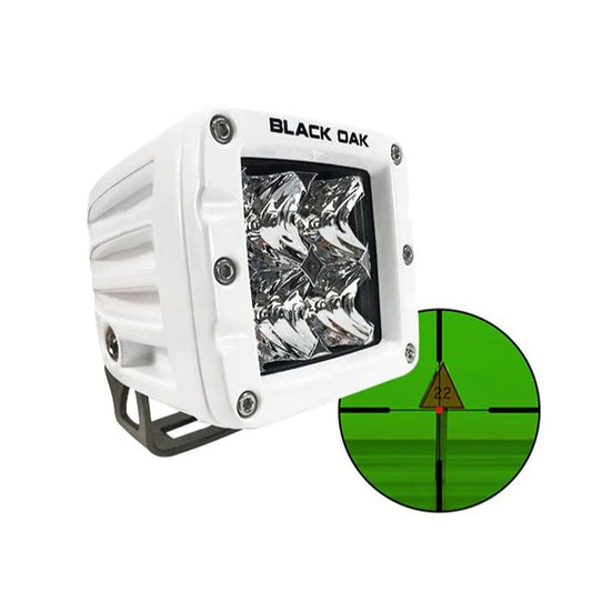 BLACK OAK PRO SERIES 3.0 2" 850NM INFRARED MARINE POD LIGHT - FLOOD OPTICS - WHITE HOUSING