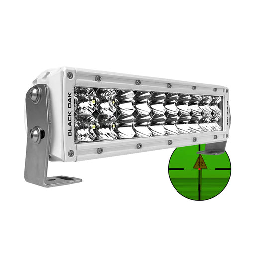 BLACK OAK PRO SERIES 3.0 10" 850NM INFRARED MARINE LED DOUBLE ROW LIGHT BAR - COMBO OPTICS - WHITE HOUSING