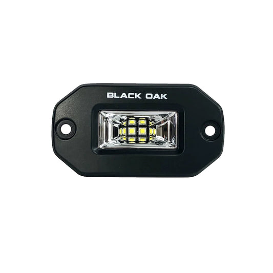 BLACK OAK 2" MARINE FLUSH MOUNT SPREADER LIGHT - BLACK HOUSING - PRO SERIES 3.0