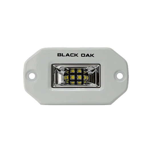 BLACK OAK 2" MARINE FLUSH MOUNT SPREADER LIGHT - WHITE HOUSING - PRO SERIES 3.0