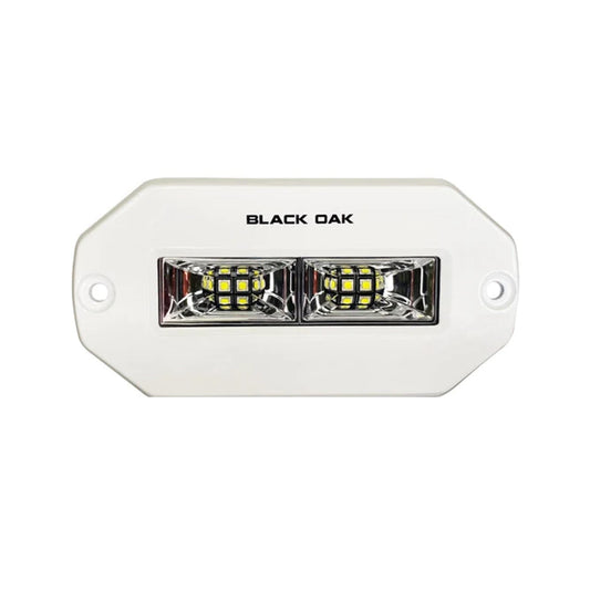 BLACK OAK 4" MARINE FLUSH MOUNT SPREADER LIGHT - WHITE HOUSING - PRO SERIES 3.0