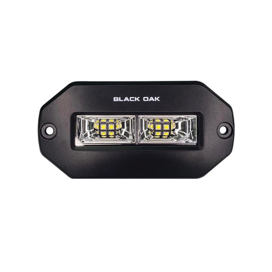BLACK OAK 4" MARINE FLUSH MOUNT SPREADER LIGHT - BLACK HOUSING - PRO SERIES 3.0
