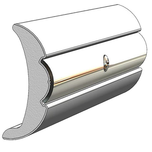 TACO RIGID VINYL FLEX-CORE RUB RAIL 2" X 7/8" - FROSTY WHITE 60&#39;