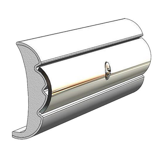 TACO RIGID VINYL FLEX-CORE RUB RAIL 1.58" X .635" - FROSTY WHITE 60&#39;