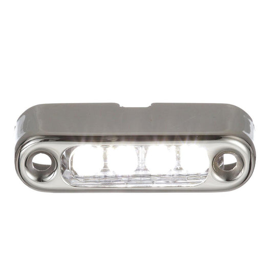 ATTWOOD WHITE LED MICRO LIGHT W/STAINLESS STEEL BEZEL &AMP; VERTICAL MOUNT