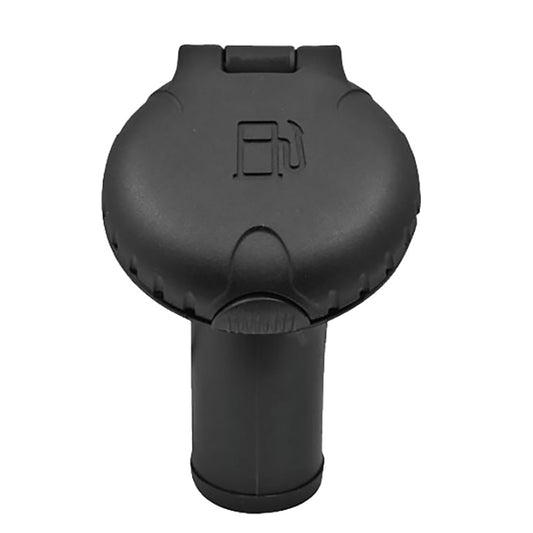 ATTWOOD DECK FILL F/CARBON CANISTER SYSTEM - ANGLED BODY &AMP; SCALLOPED BLACK PLASTIC CAP