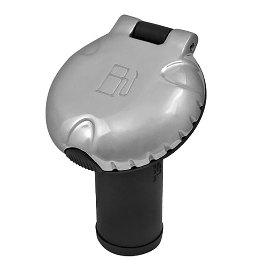 ATTWOOD DECK FILL F/CARBON CANISTER SYSTEM - ANGLED BODY &AMP; SCALLOPED CHROME CAP