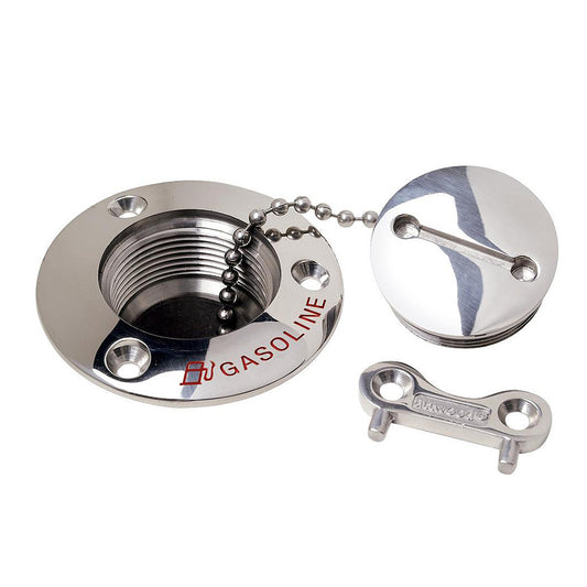 ATTWOOD GASOLINE DECK FILL - 1-1/2" STAINLESS STEEL ALLOY