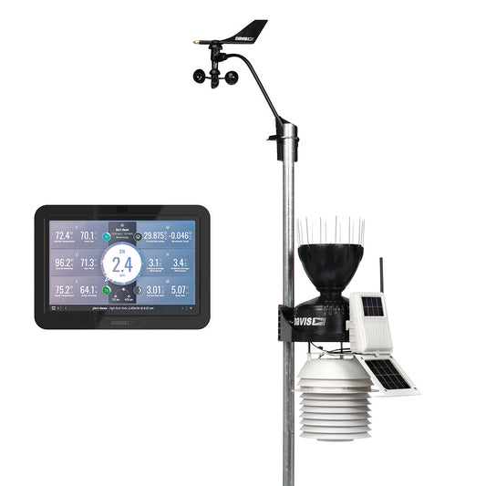 DAVIS VANTAGE PRO2 WIRELESS WEATHER STATION W/WEATHERLINK CONSOLE &AMP; 24HR FAN ASPIRATED RADIATION SHIELD