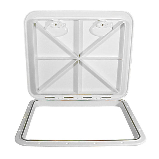 BECKSON 18X21 RECTANGULAR HATCH - WHITE - ASA MATERIAL ACRYLONITRILE STYRENE ACRYLATE