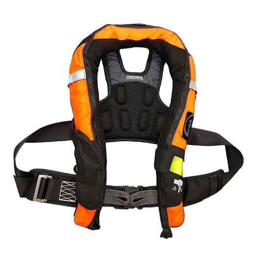 FIRST WATCH FW-40PRO ERGO AUTO INFLATABLE PFD W/HARNESS - HI-VIS ORANGE &AMP; BLACK
