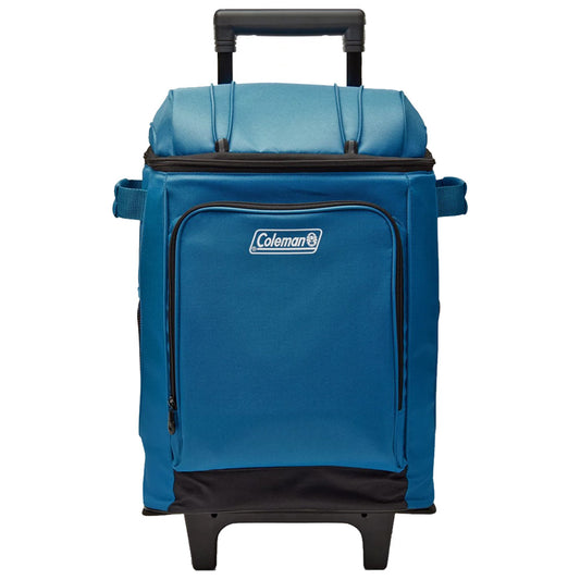 COLEMAN CHILLER&TRADE; 42-CAN SOFT-SIDED PORTABLE COOLER W/WHEELS - DEEP OCEAN